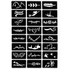 Stencil per tatuaggi 137 su 6 fogli Set Bora