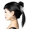 Spiderweb Claw Clip Gothic Horror Hair Accessory (Silver)