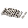 Sourcingmap M8x40mm 304 Stainless Steel Double End Thread Stud Teeth Rod Silver Tone 20pcs