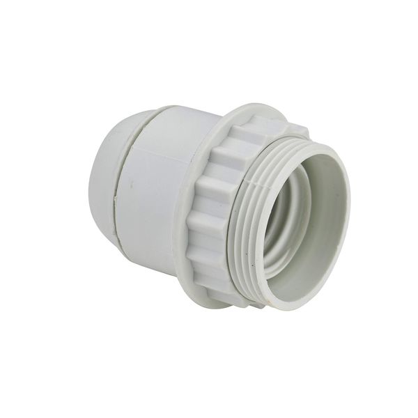 DEBFLEX - E27 1/2 Threaded Socket - Lamp Socket with Screw on Bulb - White - 50.6 x 54.3 x 50.6 mm