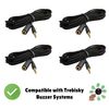 Trebisky Quiz Answer Game Buzzer Standalone System w/LED Light Buttons 15ft Extension Cables (4-Pack Extension)