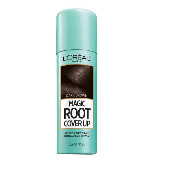 L'Oreal Paris Magic Root Cover Up Gray Concealer Spray Dark Brown 2 oz.