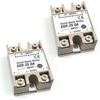 FainWan 2pcs SSR-25DA Solid State Relay Single Phase Semi-Conductor Relay Input 3-32V DC Output 24-380V AC (SSR-25 DA) for Temp Controller Tool