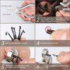 Second Generation of 6D Buckle Row，Secondary Replacement Use，Five Bunches in a Row， Brown(40pcs)