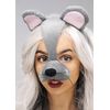 Grey Mouse Mask Headpiece On Headband with Ears and Nose