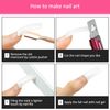 Acrylic Nail Clipper Nail Trimmer with Cuticle Pusher Spoon Nail Cleaner and 2 Pieces Nail Files Manicure Tools for Artificial Nail (Black)(Purple)