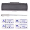 CHUSE M99 Silver Eyebrow Microblading Pen Permanent Makeup Manual Tattoo Pencil Pack with 4 Microblade Needles