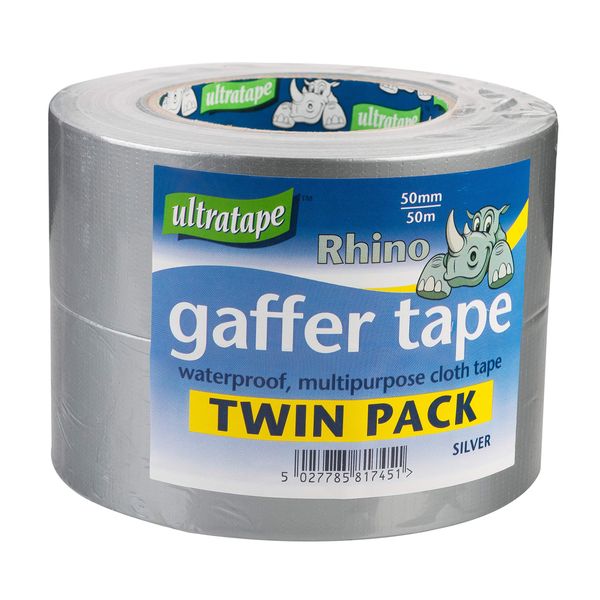 Ultratape Rhino Gaffer Tape - Twin Pack - SILVER