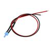 sourcing map 10Pcs 2mm Pre Wired LED, Blue DC6-12V Diffused Lens, Light Emitting Diodes