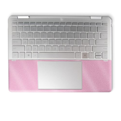 MightySkins Glossy Glitter Skin Compatible with HP Spectre x360 14" (2022) Full Wrap Kit - Solid Pink | Protective, Durable High-Gloss Glitter Finish | Easy to Apply | Made in The USA