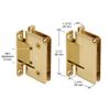 Polished Brass Pinnacle 337 Series Adjustable Wall Mount 'H' Back Plate Hinge