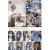 Emgrande Wig Creative Line [Supervised by Active Top Stylists] 6-Piece Set, High Tone Color, Women's Wig Bob, Semi-Long, Small Face Effect, Full Wig, (Blue Mesh Brown, DY47A)