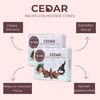Cedar Backflow Incense Cones - Dual Pack of 10 Cones - Waterfall Effect
