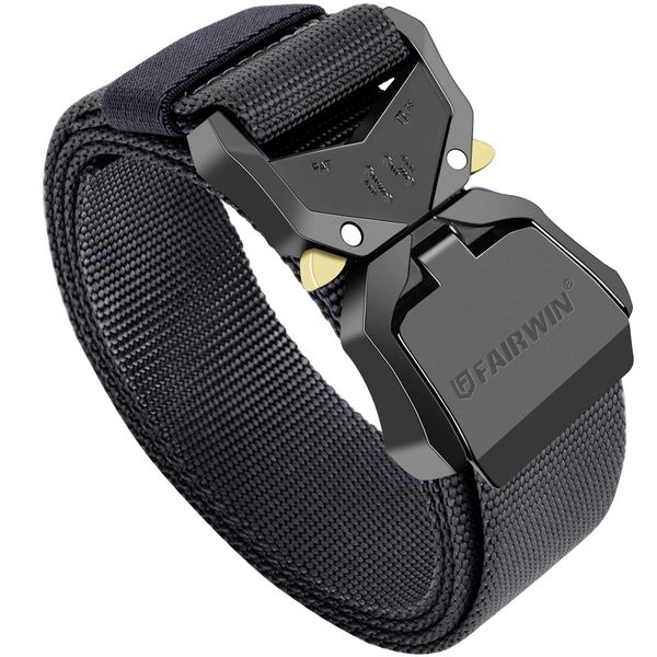 FAIRWIN Tactical Belt 1.5 Inch Belts for Mens Nylon Web Work Belt with Heavy Duty Buckle