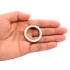 BIKICOCO 1'' Flat Spring Push Gate O-Ring Clasp Push Snap Hooks, for Handbags, Keys, Silver - 10 Pcs