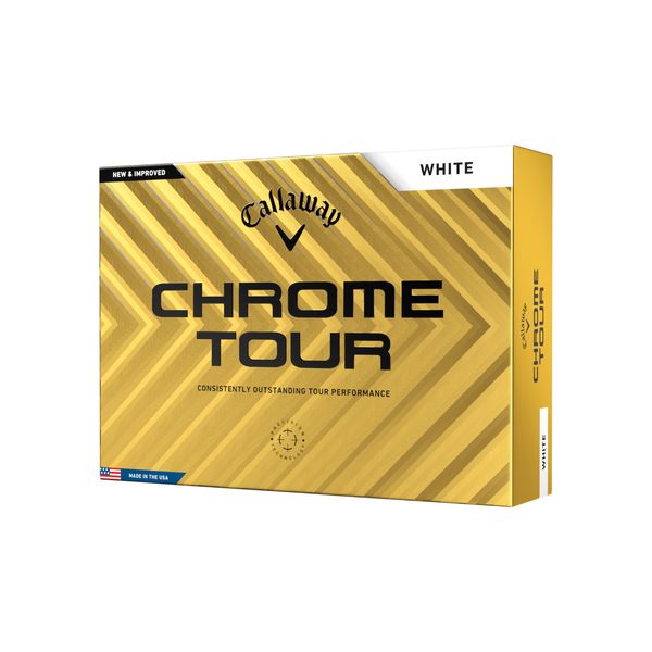 Callaway Golf Chrome Tour Premium Golf Ball 2024, White