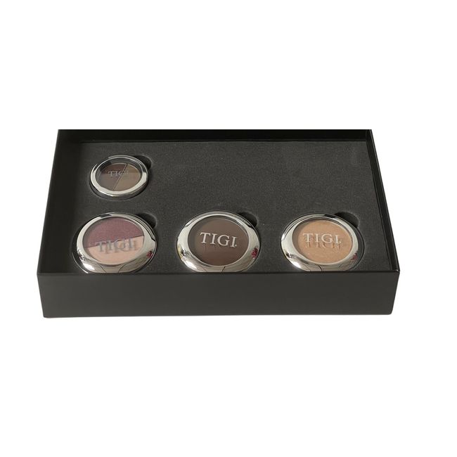 Tigi High Density Eyeshadow Chocolate Kiss, Champagne,Split & Brow Sculpting Duo