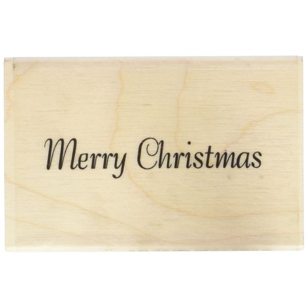 Art Stamps 10 x 50 mm Merry Christmas Inca Stamp, Black