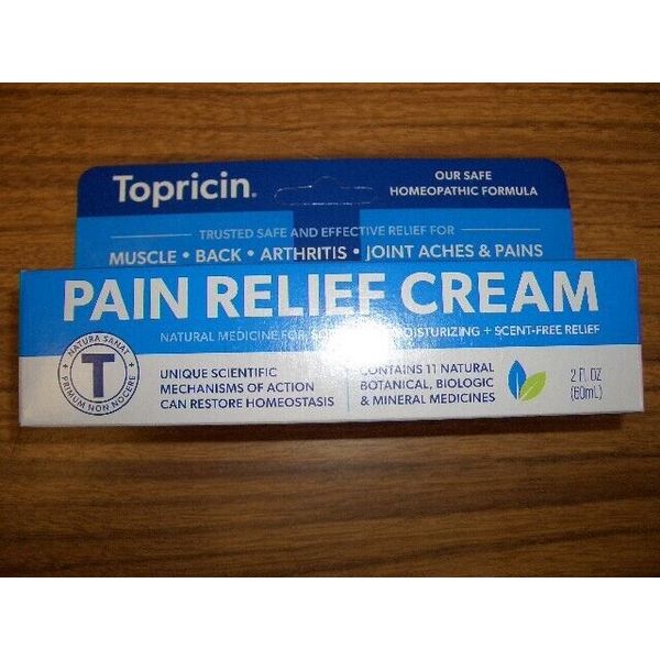 Topricin Pain Relief Cream Homeopathic 2 oz Exp 9/2027 Joint Aches & Pain