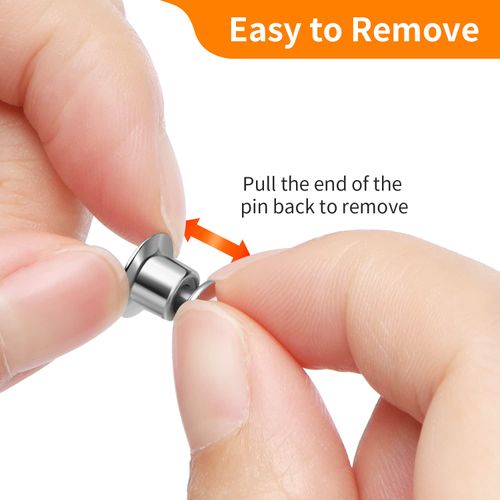Ceryvop 30PCS Locking Pin Backs Locking Pin Keepers Clasp, Metal Pin Locks Back
