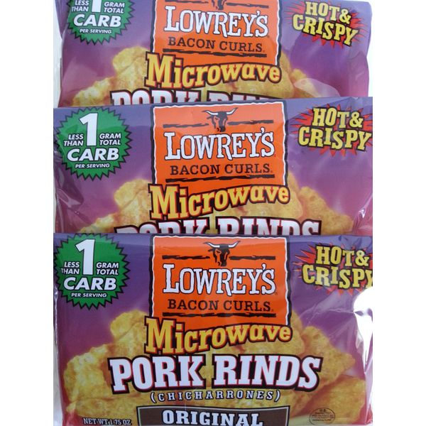 Lowrey's Microwave Pork Rinds 1.75oz ( 3-Pack )