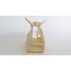 Long rounded vanilla blonde creme hair claw clip