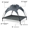 42" Portable Elevated Dog Cot Outdoor Cooling Pet Bed w/ Removable Canopy Shade