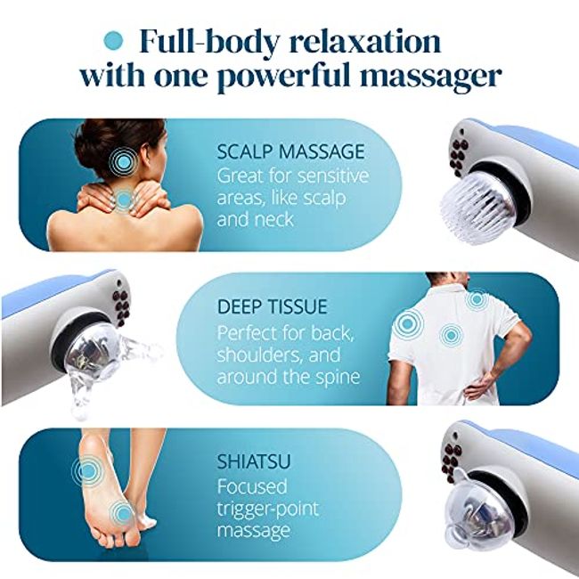 New Electric Handheld Back Massager Full Body Deep Tissue