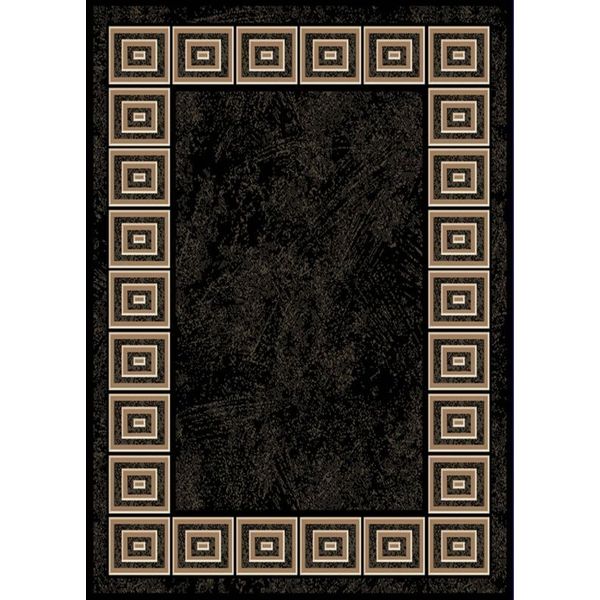 BLACK ORIENTAL AREA RUG 5X8 MEDIUM Persien CARPET 021 - ACTUAL 5' 2" x 7' 2"