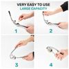 Garlic Press, Kitchen Garlic Chopper Crusher Extractor with Ergonomic Handle