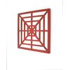 Teton Home Square Mirror Wall Decor Red