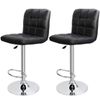 2/4 Pack Adjustable Bar Stools PU Leather Modern Dinning Chair with Back Indoor