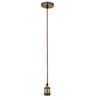 CGC Lighting Indoor Ceiling Adjustable Pendant and Matching Ceiling Rose Light Fitting E27 (Antique Brass)