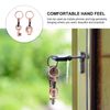 1 Pair Auto Car Keychain Key Ring Key Lock Leather Keyring for Valentine (Red Bronze)