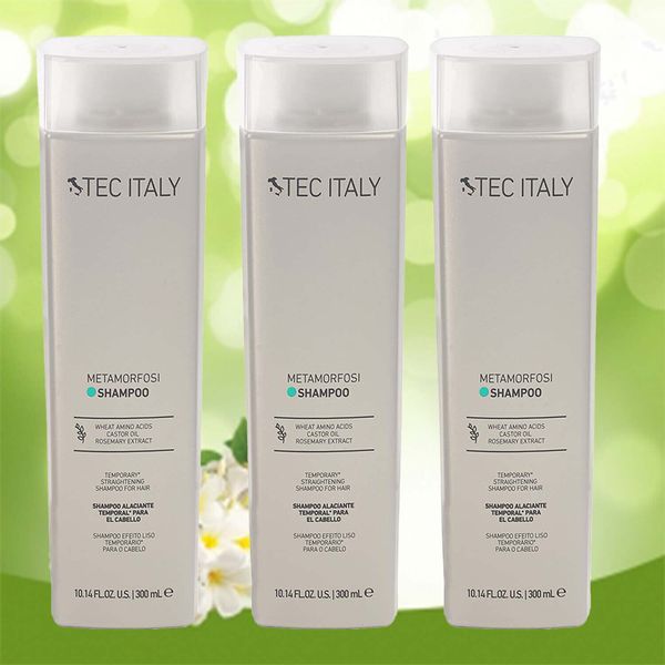 Tec Italy Metamorfosi Temporary Hair Straightening Shampoo 10.1 oz - 3 Pack