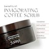 JUARA - Invigorating Coffee Scrub | Smooth Rough Skin | Body Exfoliator | Chocolate, Espresso Scent | Hydrating Polish | Rejuvenating Cleanse | Cruelty Free, Paraben, Sulfate Free, Vegetarian | 8 oz