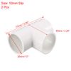 sourcing map 32mm Slip Tee PVC Pipe Fitting T-Shaped Coupling Connector 2 Pcs