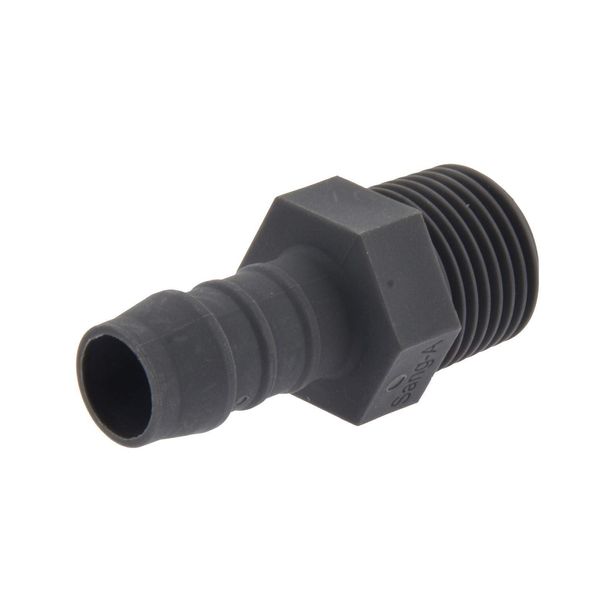 Threaded nozzle with conical external thread R 1 - 25 mm, 8 bar, polyamide 6