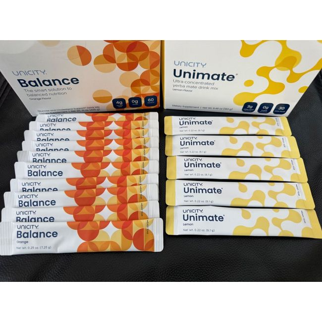 Unicity Feel Great Combo - Balance 10 packs and Unimate Lemon 5 packs *Exp 2026