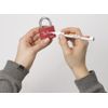 ABUS padlock T65AL/40 myLOCK - individually writable - locker lock - solid aluminium lock body - ABUS security level 5 - purple