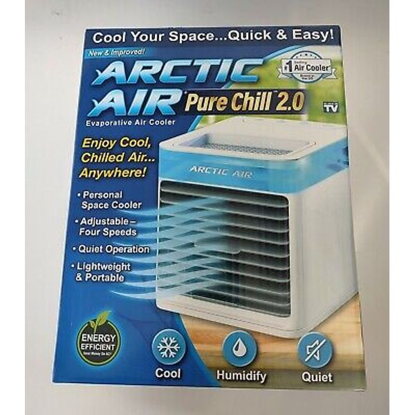 PURE CHILL 2.0 Arctic Air Evaporative Air Cooler (WHITE) New In Box