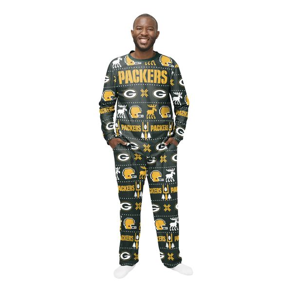Green Bay Packers NFL Ugly Pyjamas Christmas, Green