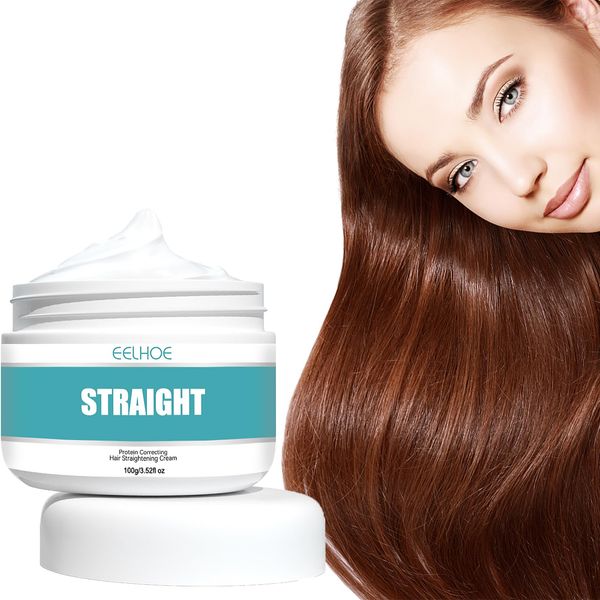 Protein Correcting Hair Straightening Cream Hair Smoothing Cream Hair Straightening Cream Haarglättungscreme, Glättungscreme Für Lockiges Haar Für Trockenes Geschädigtes Haar (100g)