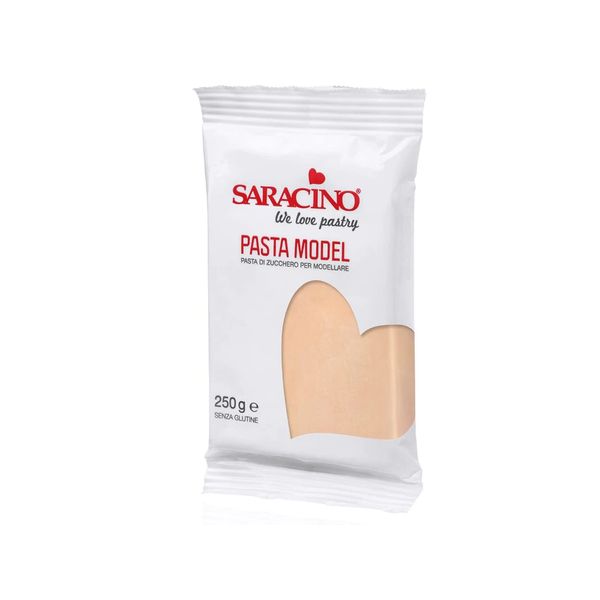 Saracino Sugar Paste Model Flesh-Colored Modelling Paste 250 g Gluten Free Made in Italy