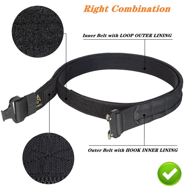 Perfect Fit Nylon Web Belt 1.5 - Velcro® Closure - Hook Lined