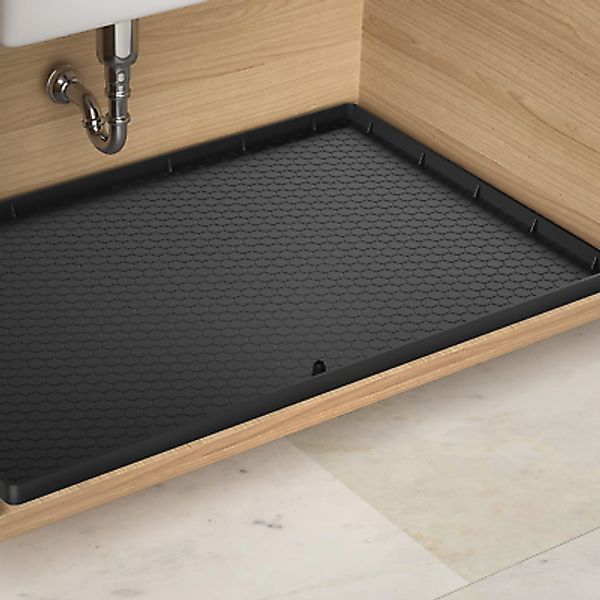 Under Sink Mat - 31" X 22" Waterproof Kitchen Cabinet Mat - Flexible Silicone un