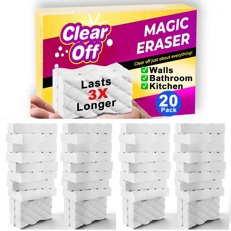 20 Pack Upgraded Magic Sponge Eraser Extra Large Super Powerful ...