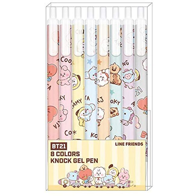 Kamio Japan BT21 Gel Ink Ballpoint Pen 8 Color Set 200118