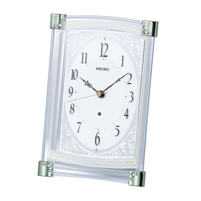 Seiko clock (seiko-kurokku) 置ki時計 Atomic Analog Pale Green bz360 m