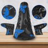 Craftsman Golf Black Floral Blade Putter Cover Headcover Protector